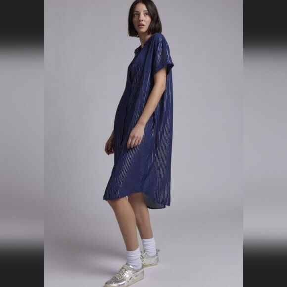 WILDFANG nwt Empower Pinstripe Shirt Dress Size M - Picture 8 of 16